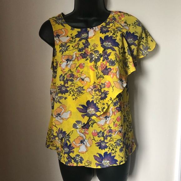 HD in Paris ANTHROPOLOGIE Ruffled Sleeveless sz XS - Picture 3 of 7